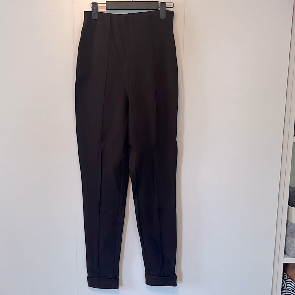 A.K.A Eddie Bauer brown ponte knit leggings medium tall